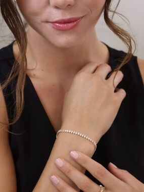 18k Gold Filled Marquise Tennis Bracelet